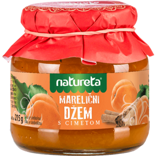 Natureta dzem marelica s cimetom 215g slika 1