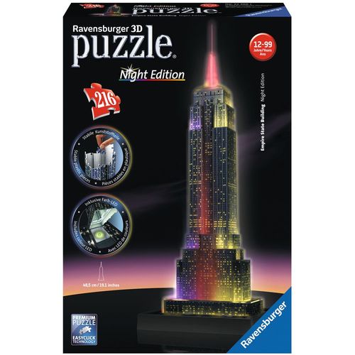 Ravensburger Puzzle 3D Empire State Building noću 216kom slika 1