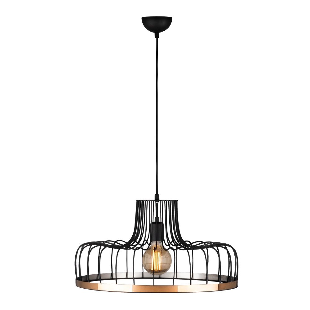 Luster Fellini - MR - 769 u Crnoj Boji sa Bakarnim Detaljima slika 2