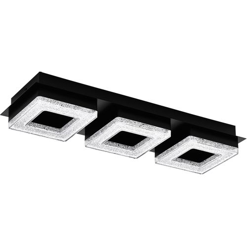 Eglo Fradelo 1 zidna/stropna/3, led, 3x4w, 3x400lm, crna/čelik/kristal  slika 1