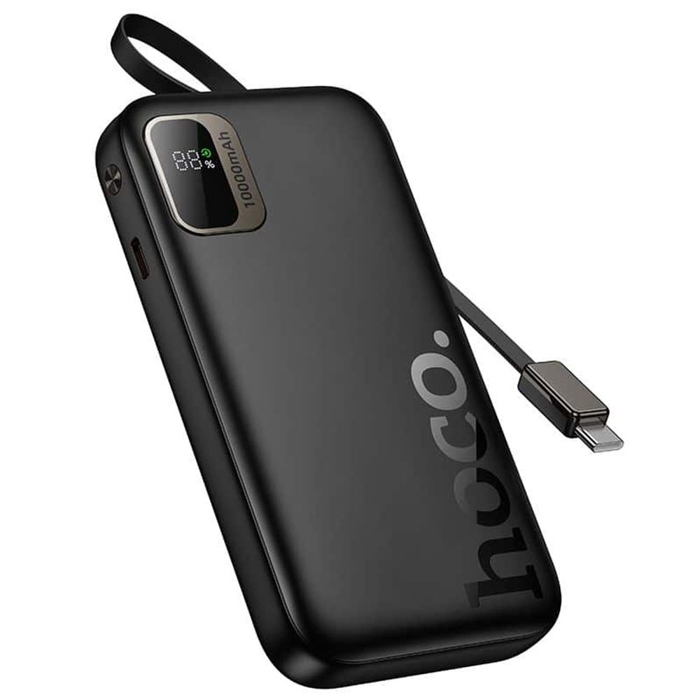 Hoco Powerbank 10000 mAh QC PD 20W s uvlačivim USB C kabelom Q51 crni slika 2