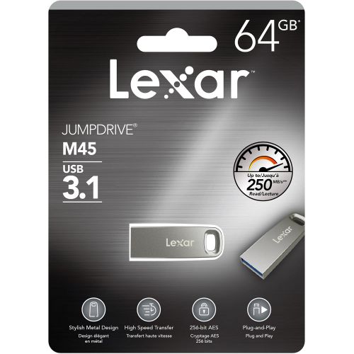 Lexar JumpDrive M45 USB3.1 64GB ,Silver Housing, up to 250MB/s slika 4