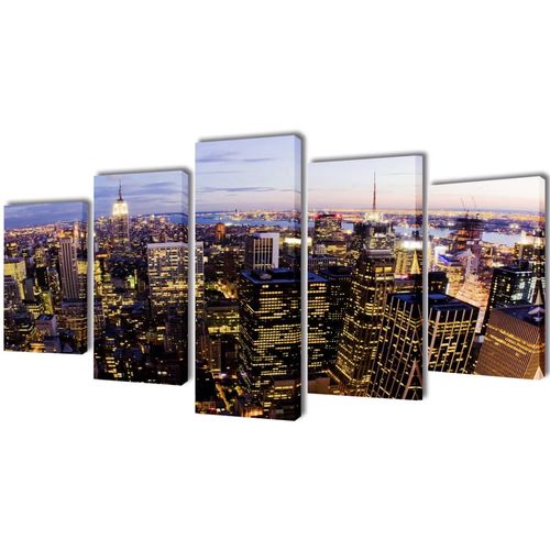 Zidne Slike na Platnu Set s Printom New York 200 x 100 cm slika 15