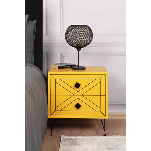 Luna - Yellow Yellow Nightstand slika 1