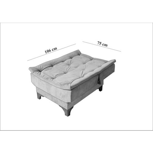 Kelebek-TKM03 0400 Pistachio Green Sofa-Bed Set slika 15