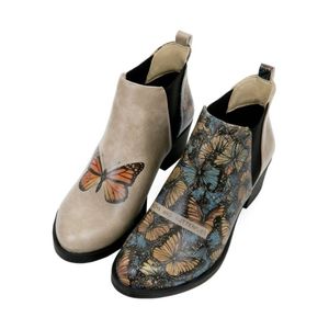 DOGO Gležnjerice Eve Boots Moths and Butterflies