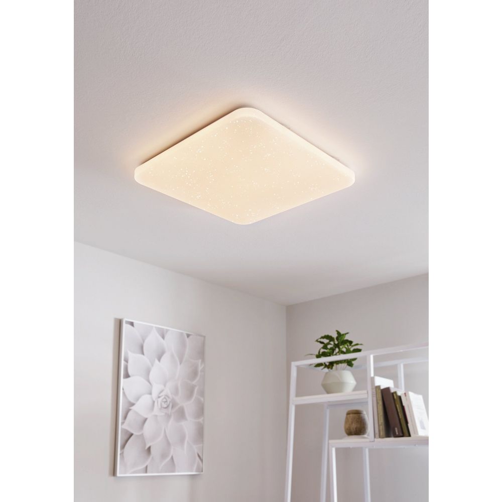 Eglo Frania Plafonjera LED 49,5W, 530x530mm, Bijela/Kristal slika 5