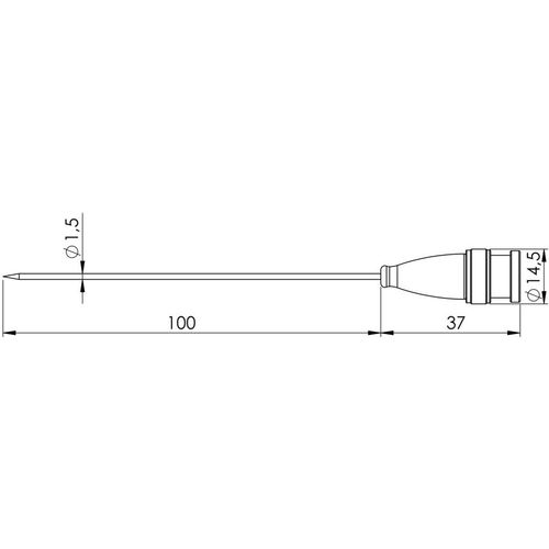 Greisinger GF 2T-E1.5 potopno/utično senzor  -70 do 250 °C  Tip tipala Pt1000 slika 1