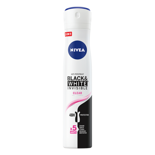 NIVEA BlacK&White Invisible Clear dezodorans u spreju 200ml slika 1