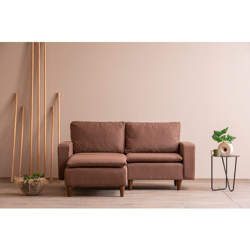 Atelier Del Sofa Kutna garnitura, Svijetlo smeđa, Lungo Mini - Light Brown slika 1