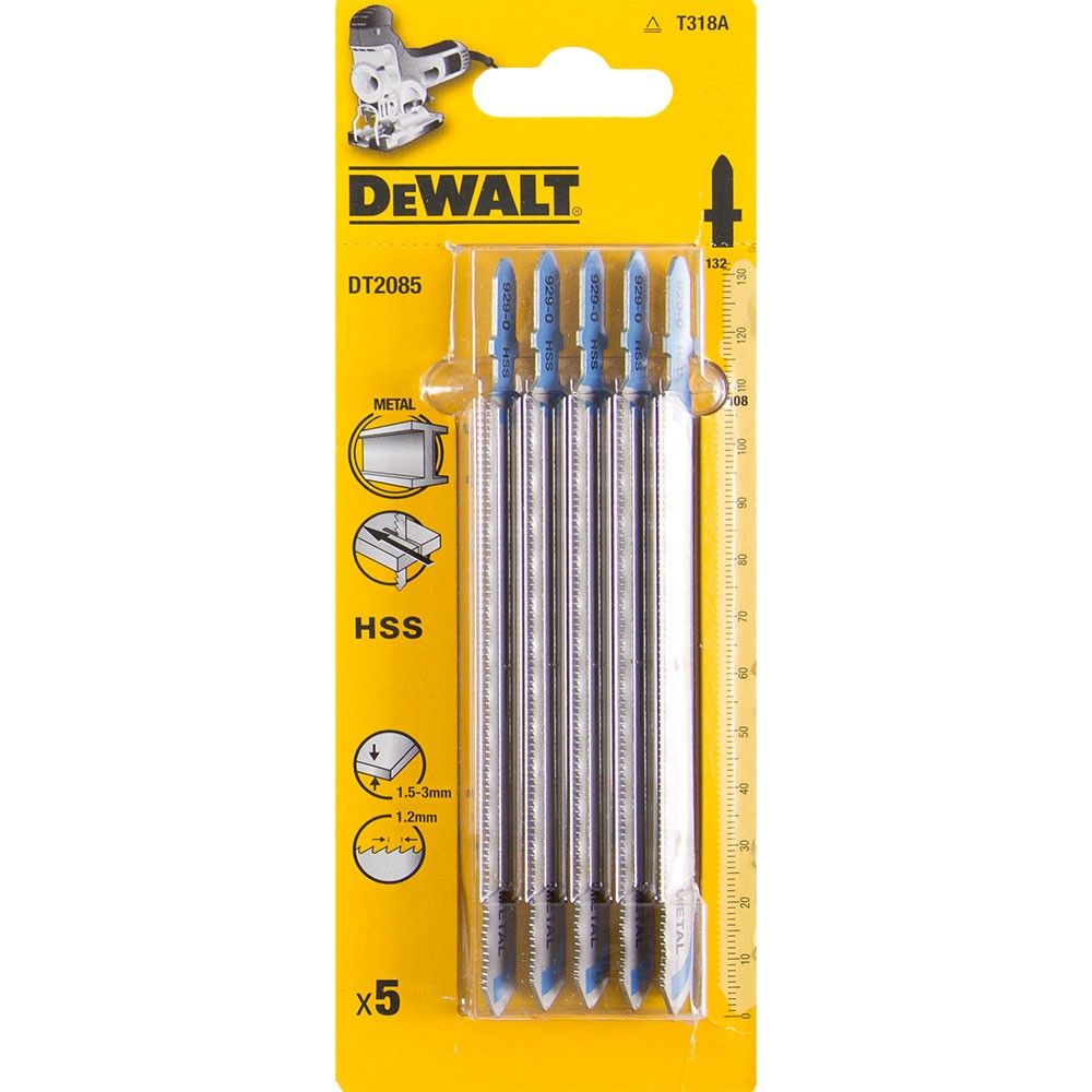LIST UBODNE PILE Z METAL,ALU 132MM RAVNI 5KOM Dewalt DT2085 slika 1