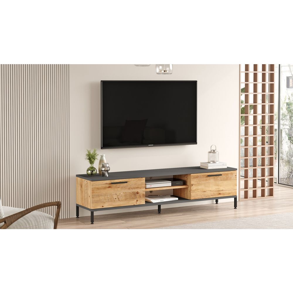 Rl1-Aa Atlantic Pine Anthracite TV Unit slika 3