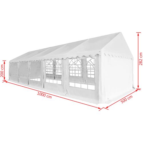 Vrtni šator od PVC-a 5 x 10 m bijeli slika 28