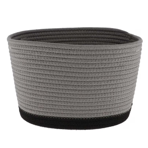 Tendance pletena košara 28x22,5 cm, siva crna