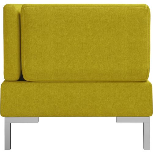 2-dijelni set sofa od tkanine žuti slika 4