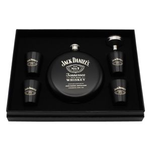 Poklon set Jack Daniel's 913-1954 ploska okrugla (240ml), 4x čašice i lijevak