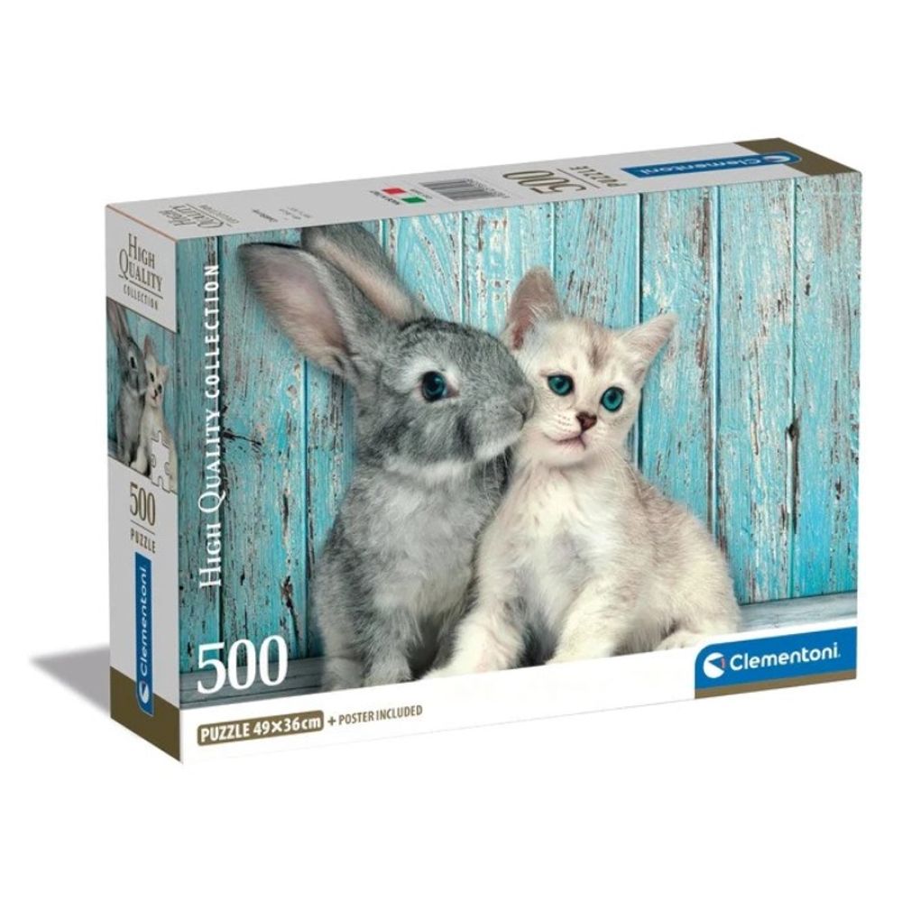 Clementoni CL35539 Puzzle 500 MACA I ZEKO, 500kom slika 1