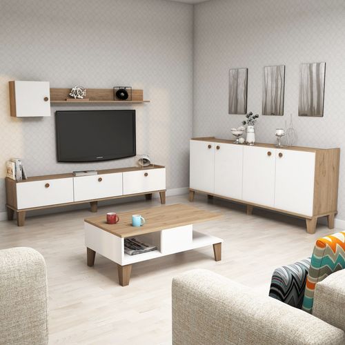 Sumer 3 Oak
White Living Room Furniture Set slika 1
