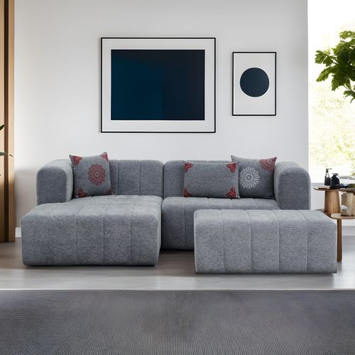 Beyza Mini Left - Grey Grey Corner Sofa slika 1