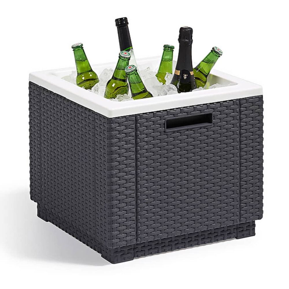 Keter stol sivi 42 x 42 x 41 cm s integriranim frižiderom slika 3