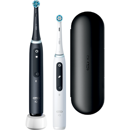 Oral-B iO5 Duo Paket 1+1, Električne četkice za zube, Crna+Bela slika 2