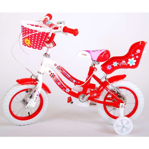 Dječji bicikl Volare Lovely 12" s dvije ručne kočnice crveno-bijeli slika 14