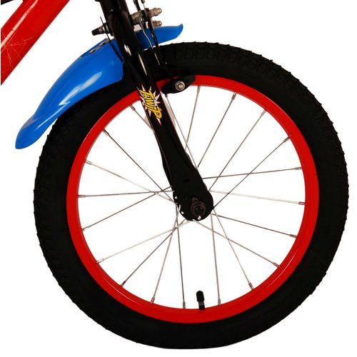 Dječji bicikl 16″ Spider-Man dvije ručne kočnice crveni slika 4