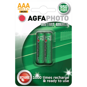 Agfa Punjiva baterija, AAA, 1.2 V, 950 mAh, blister 2 kom. - R2U Micro