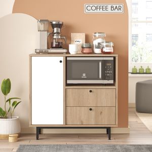 RE1-SW OakWhite Multi Purpose Cabinet