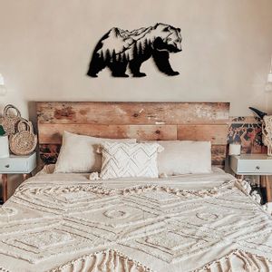 Wallity Metalna zidna dekoracija Landscape Bear Metal Wall Art - APT626