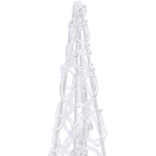 Akrilni ukrasni stožac s LED svjetlima topli bijeli 60 cm slika 7
