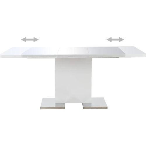 Produživi stol visokog sjaja bijeli 180 x 90 x 76 cm MDF slika 11