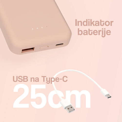 Powerbank Magsafe 5000 mAh roze slika 3