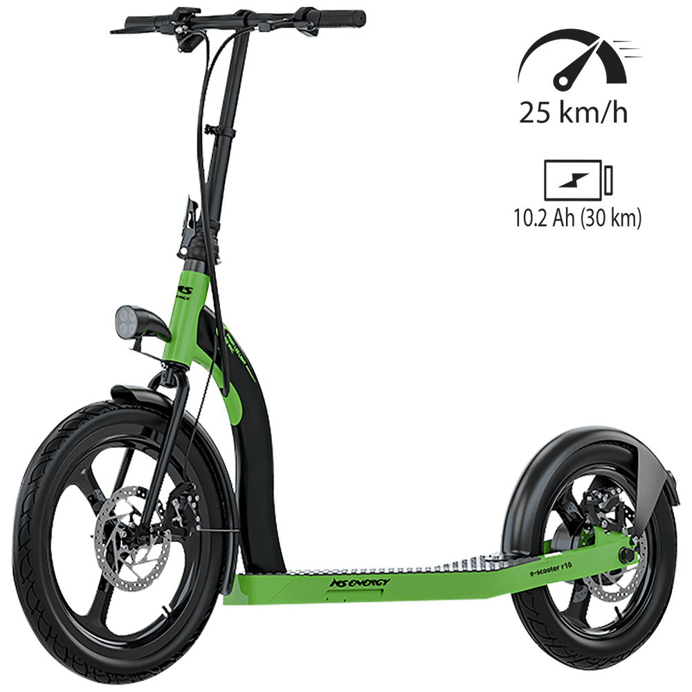 MS Energy Romobil, električni - r10  black / green slika 1