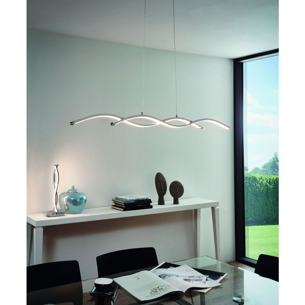 Eglo Lasana 2 Stolna Lampa - LED, 2x5W, Aluminijum/Krom-Bijela slika 2