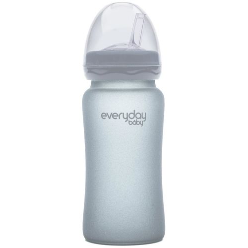 Everyday baby staklena boca sa slamkom, 240ml Healthy+, Siva slika 1