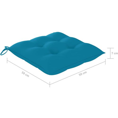 Jastuci za stolice 6 kom plavi 50 x 50 x 7 cm od tkanine slika 6