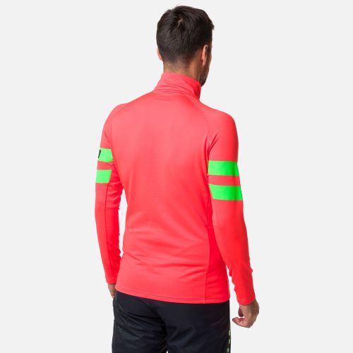 ROSSIGNOL MEN'S CLASSIQUE HERO 1/2 ZIP LAYER NEON RED slika 2