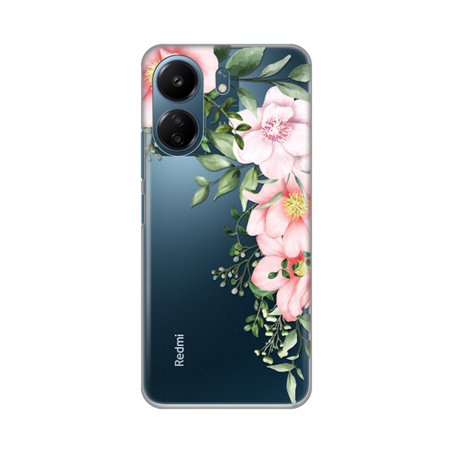 Torbica Silikonska Print Skin za Xiaomi Redmi 13C Gentle Rose Pattern slika 1