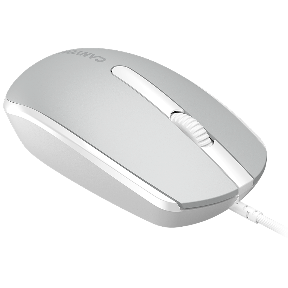 Canyon Žičani Optički Miš sa 3 Dugmeta, 1000 DPI, 1.5M USB Kabl, Tamno Siva slika 3