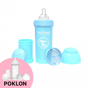 Twistshake Anti-Colic bočica 260ml Pastel plava + GRATIS Anti-Colic 260ml Bijela