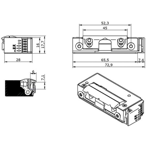 Elektricni prihvatnik O&amp;C 5U8X10 5u 8x10 F.Safe ac/dc MS 3437 slika 2