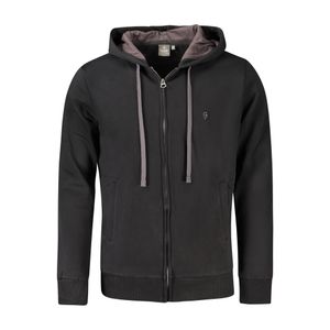 COVERI MOVING MEN'S BLACK ZIP-UP SWEATSHIRT