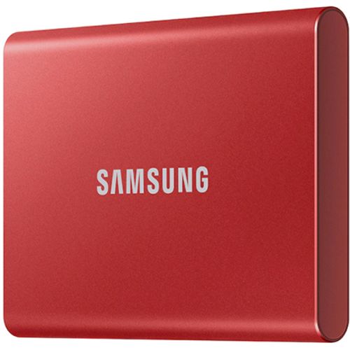 Samsung MU-PC1T0R/WW Portable SSD 1TB, T7, USB 3.2 Gen.2 (10Gbps), [Sequential Read/Write : Up to 1,050MB/sec /Up to 1,000 MB/sec] (10Gbps), Red slika 1