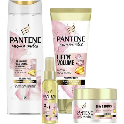 Pantene Rose Miracles Set - Šampon, Regenerator, Maska, Ulje i Sprej za kosu slika 1