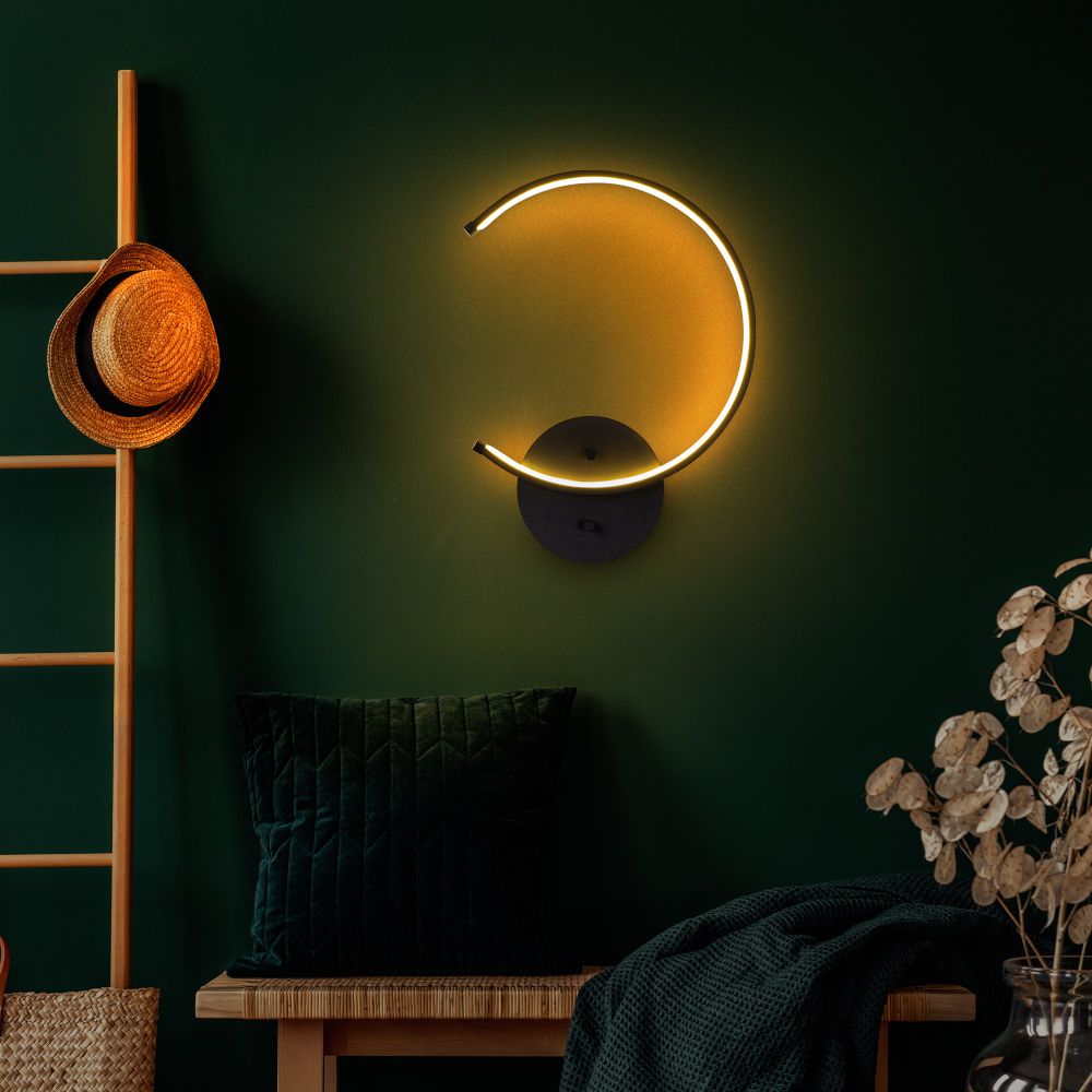 Moon - 13328 Crna Zidna Lampa slika 2