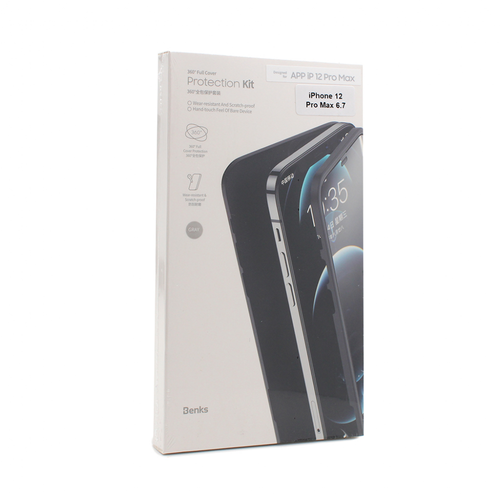 Torbica Benks 360 Full Cover za iPhone 12 Pro Max 6.7 siva slika 1