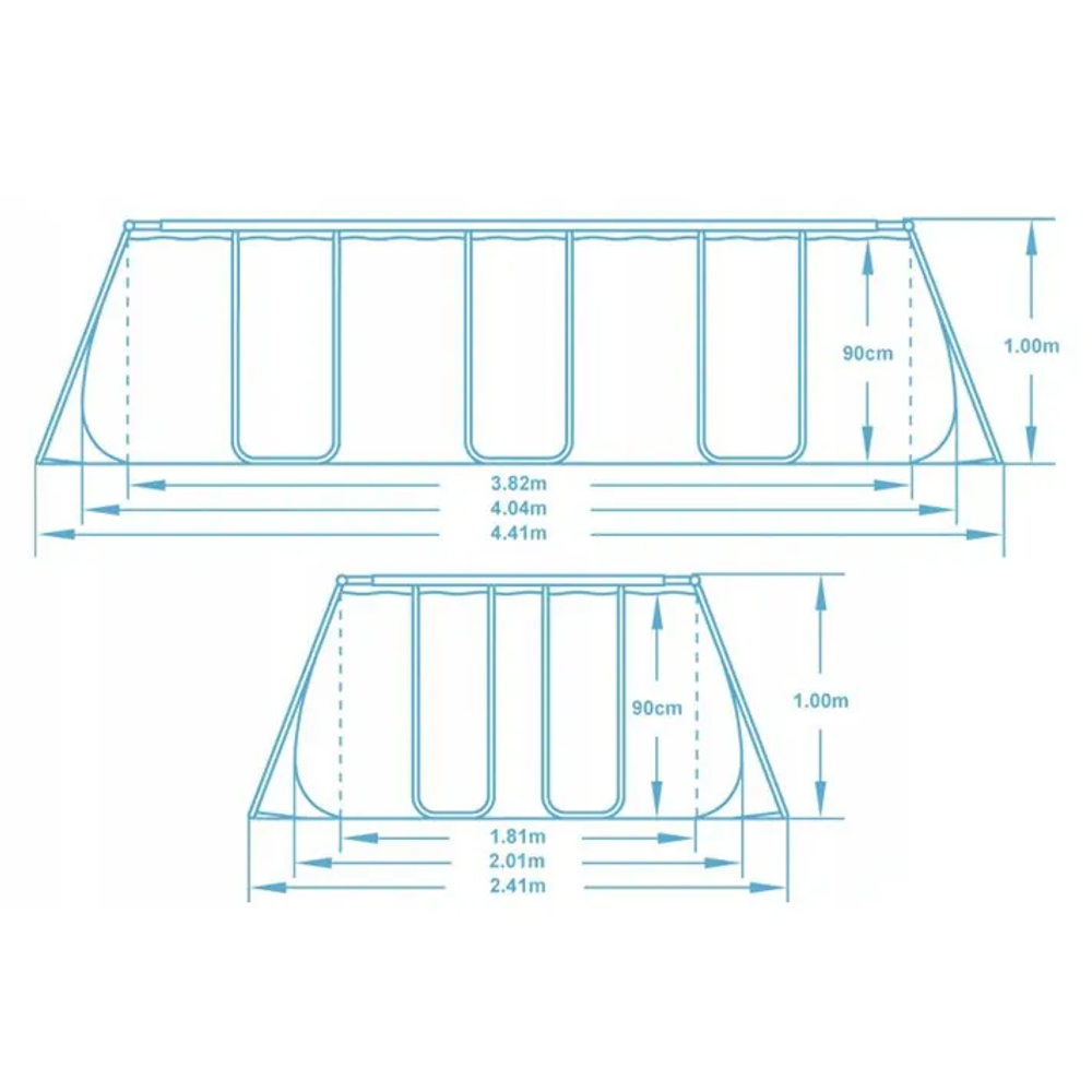 Vrtni bazen s okvirom 404 x 201 x 100 cm 11 u 1 Bestway 56441 slika 4