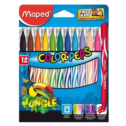 Flomasteri školski Maped Color'Peps Jungle 12/1 slika 3