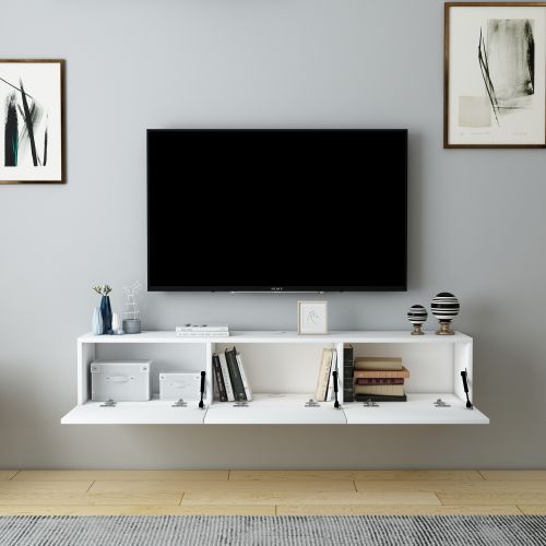 Denby - White White TV Stand slika 4